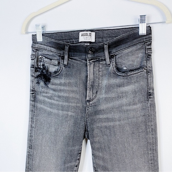 Agolde - Grey Skinny Jeans - Picture 2 of 4